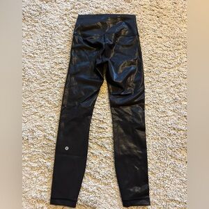 limited edition black shine lululemon leggings